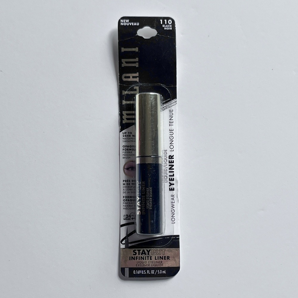 Milani Stay Put Infinite Liquid Eyeliner 0.169oz 110 Black Opaque Waterproof